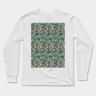 Triangle mosaic dark green Long Sleeve T-Shirt